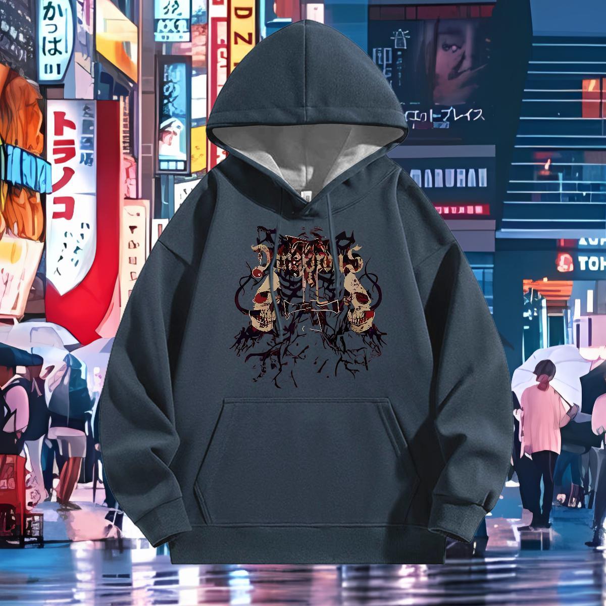 Classic Hoodie Long Sleeve Soft Cool Design Men Clothes Hoodie Casual Pullover Hoodie Black Plus Size Thick Fleece