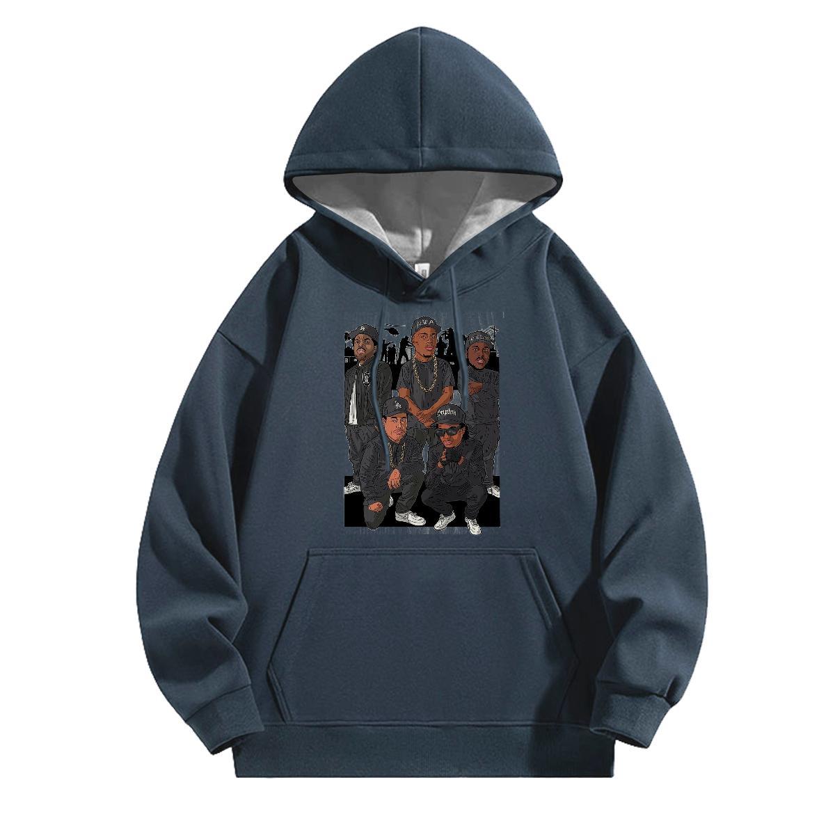 DIY Men's Hooded Sweatshirt Designer Hoodie Pullover Custom Print Plus Size Tops Pullover Hoodie Y2K Breathable Drawstring Velvet Thick