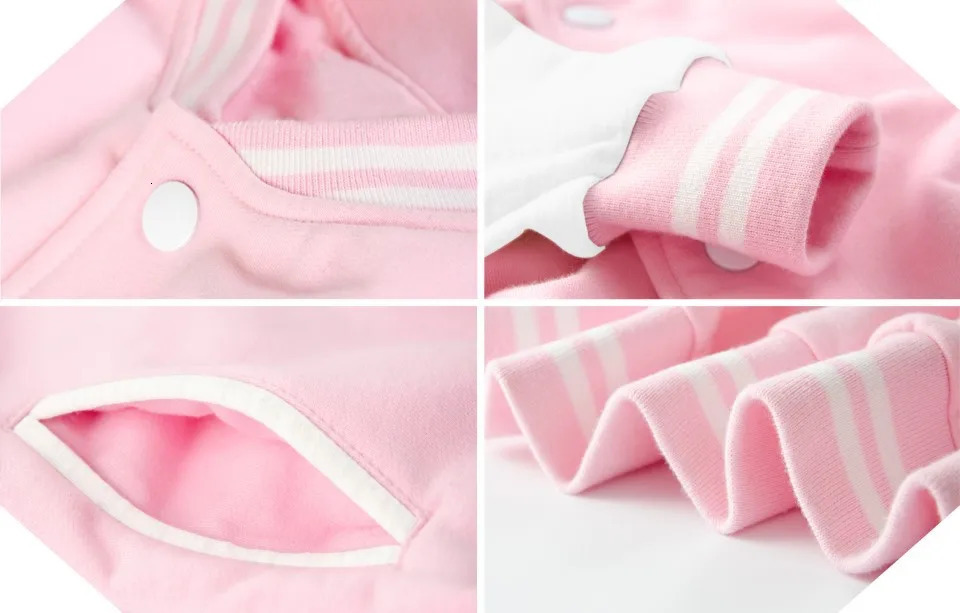 Black Pink Solid Color Baseball Bomber Jacket Men Women Hip Hop Harajuku Jackets Single Coats 241017