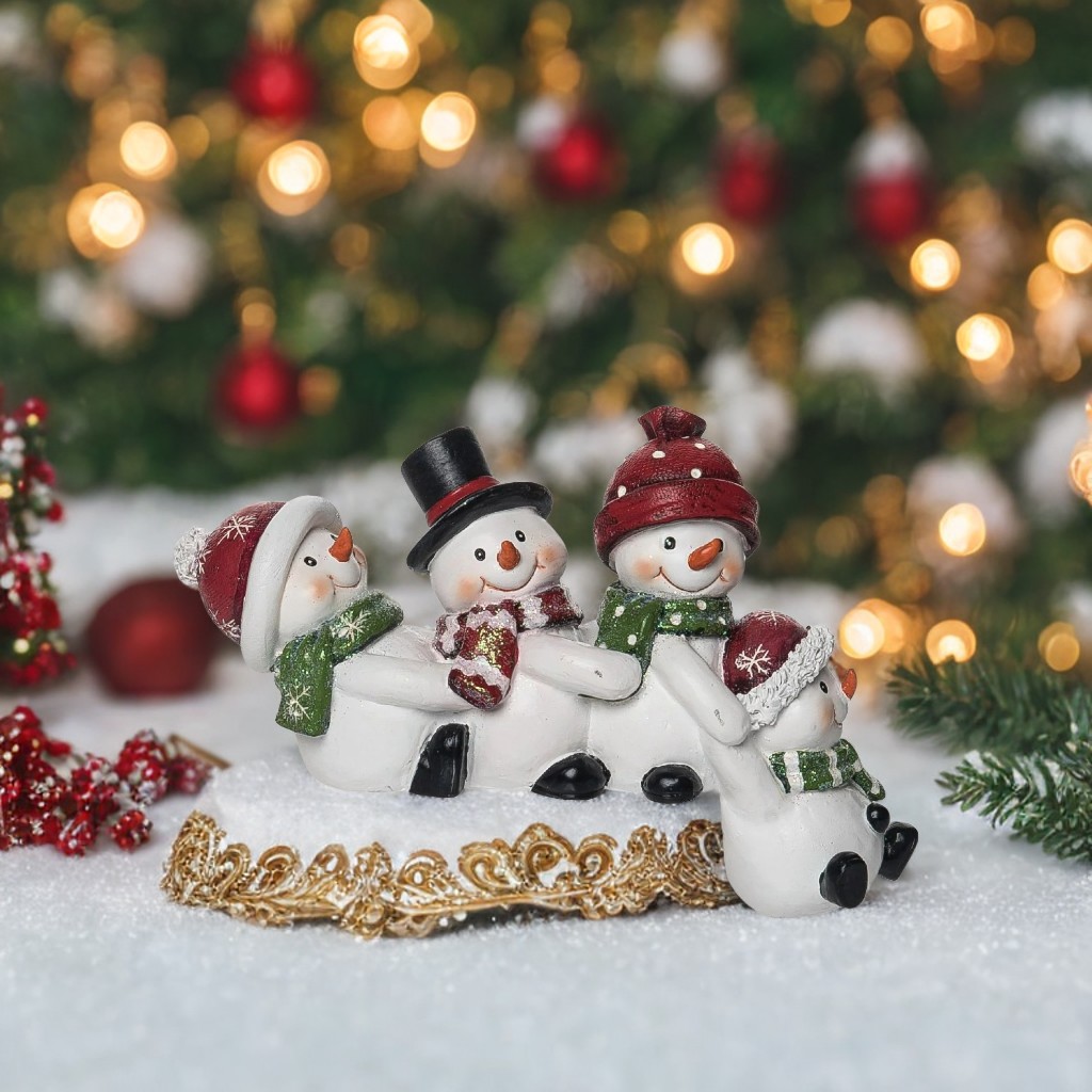 Christmas Christmas Decorations Bookshelf Collectible Christmas Snowman Statue, Funny Snowman Hanging on Shelf or Table Edge