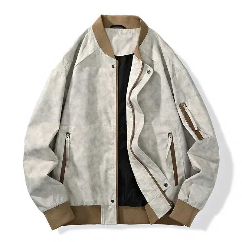 New mens bomber jacket fashionable streetwear casual autumn baseball jacket mens jacket hip-hop jacket M241017