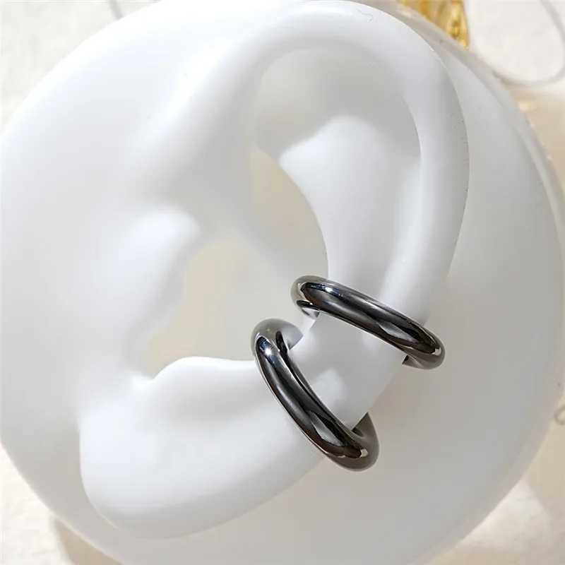 Gold and silver earmuffs non perforated ear clips suitable for womens fashionable fake cartoon earrings jewelry gifts W241017
