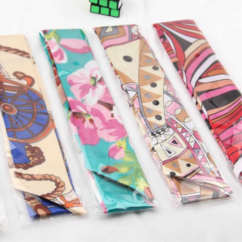 Individually packaged small silk scarves womens thin necklaces hair bands spring and autumn style fashionable and versatile belts