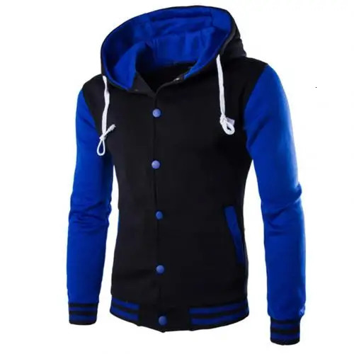 Spring Autumn Mens Hoodies Jacket Baseball Hoodies Coat Fashion Streetwear Slim College Varsity Stylish Veste Homme 241017