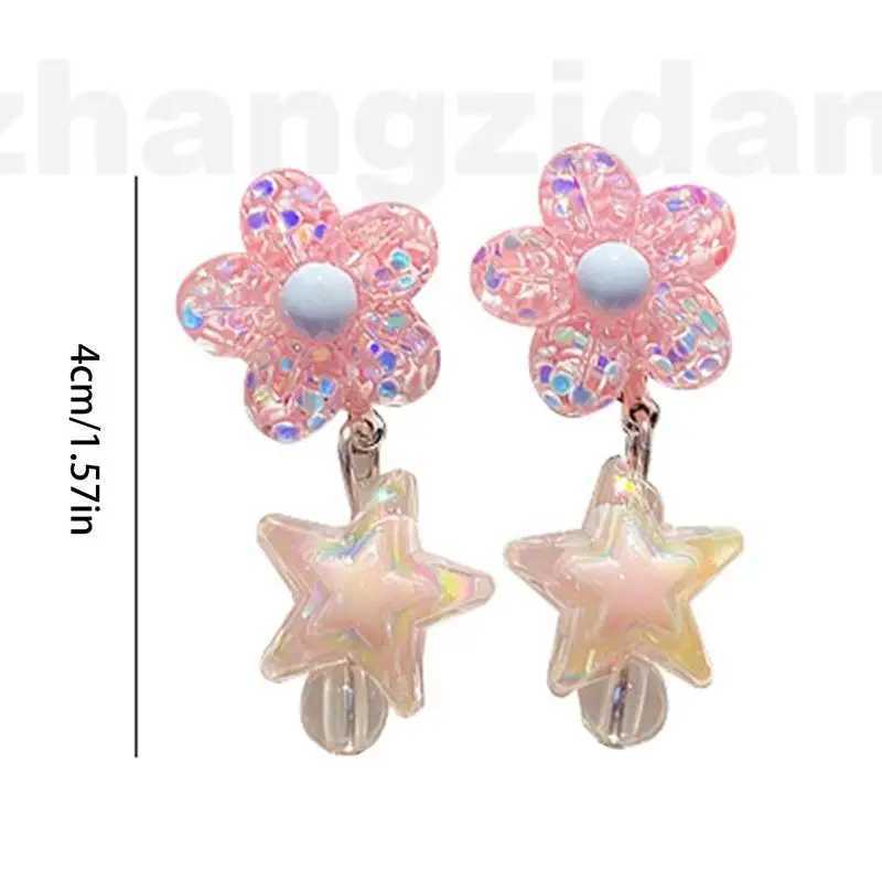Mini cute ear clip suitable for hypoallergenic girls non perforated plastic earrings suitable for relieving pain in children W241017