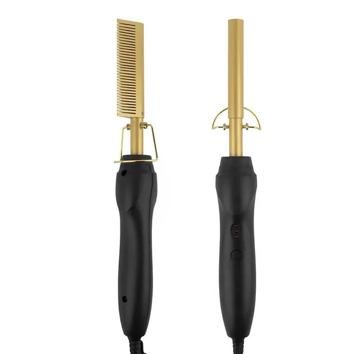 Hot Comb Hair Straightener Heat Pressing Combs Electric Hair Straightening Comb Curling Iron For Natural Hair Beard Wigs GiftXJ241016