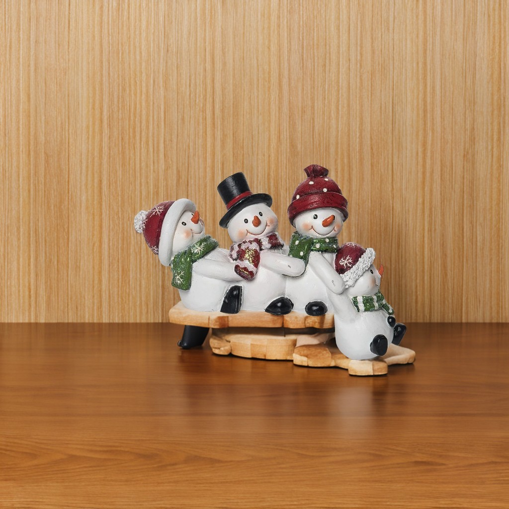 Christmas Christmas Decorations Bookshelf Collectible Christmas Snowman Statue, Funny Snowman Hanging on Shelf or Table Edge