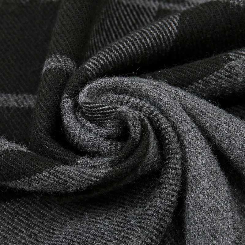 2024 New Classic Striped Plain Tassel Long Scarf suitable for unisex mature warm windproof neck scarves casual outdoor scarves with warp yarn X241017