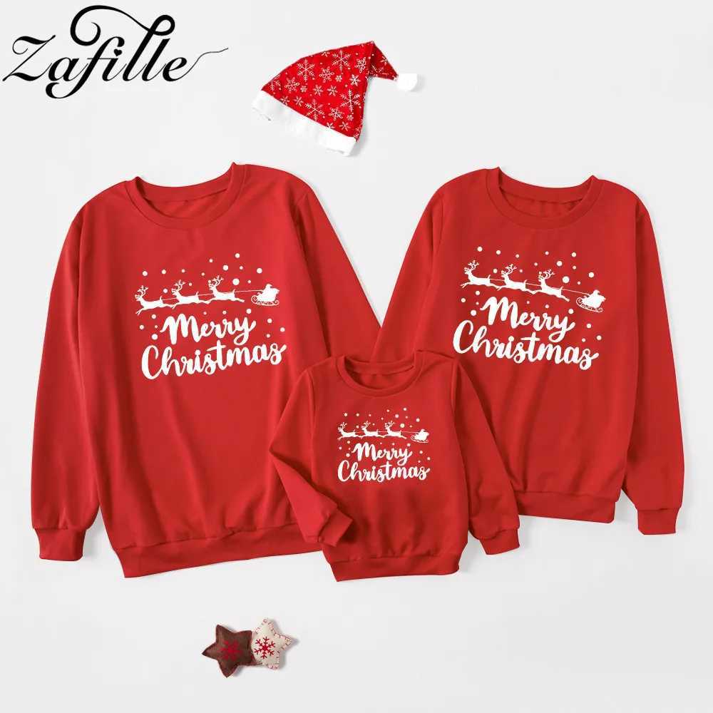 ZAFILLE Christmas Jersey Family Clothes Xmas Pullover Family Sweatshirts New Year Costume Dad Son Clothes Mom And Daughter Equal W241015