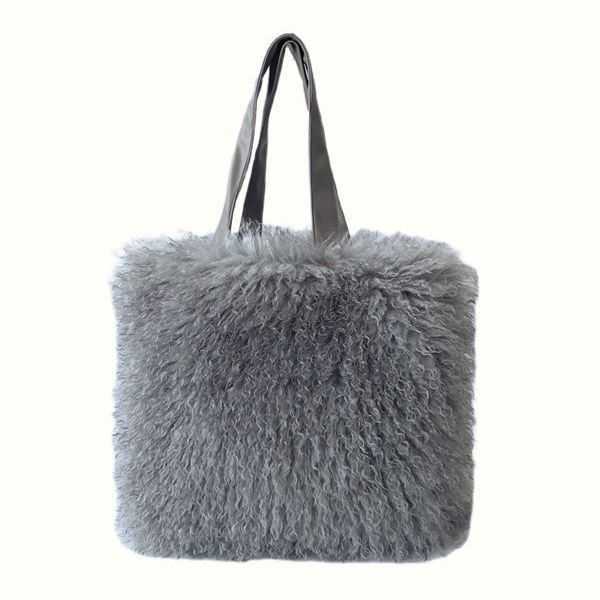 Women's Tote Bags Imitation Beach Wool Gradient Color Plush Handheld Shoulder Large Capacity Tote Bags 241015