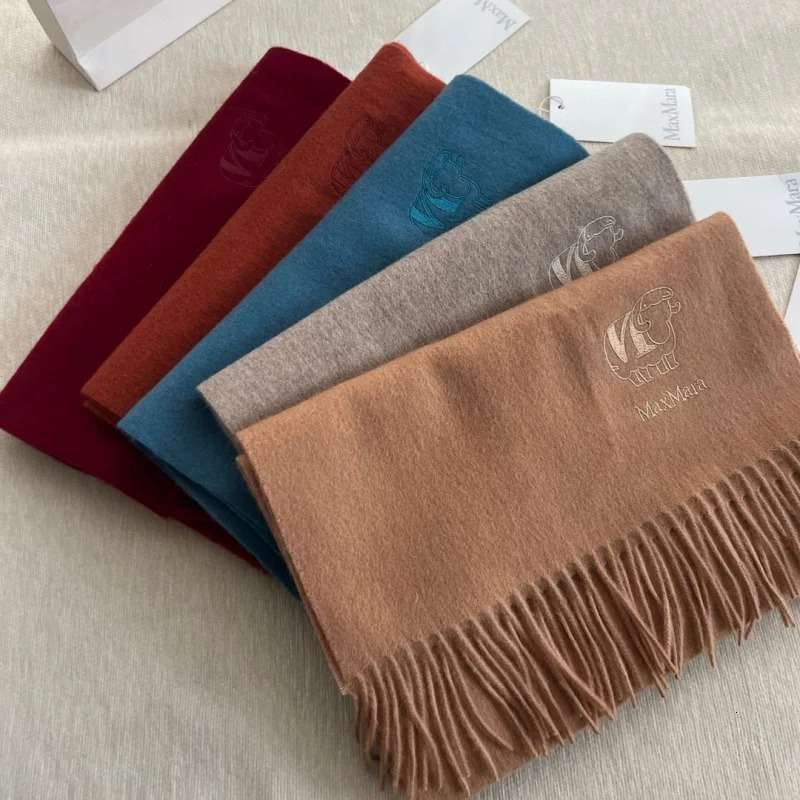 Winter Cashmere Scarf Womens 100% Versatile Long Warm Thick Shark 241009