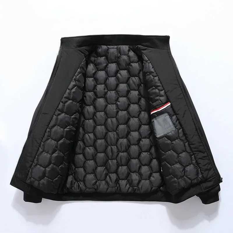 Puffer Jacket Men Autumn Thick Winter Jackets Man Warm Coats Fashon Casual Cotton Padded Outwear Solid Colour Mens Clothing Top X241017