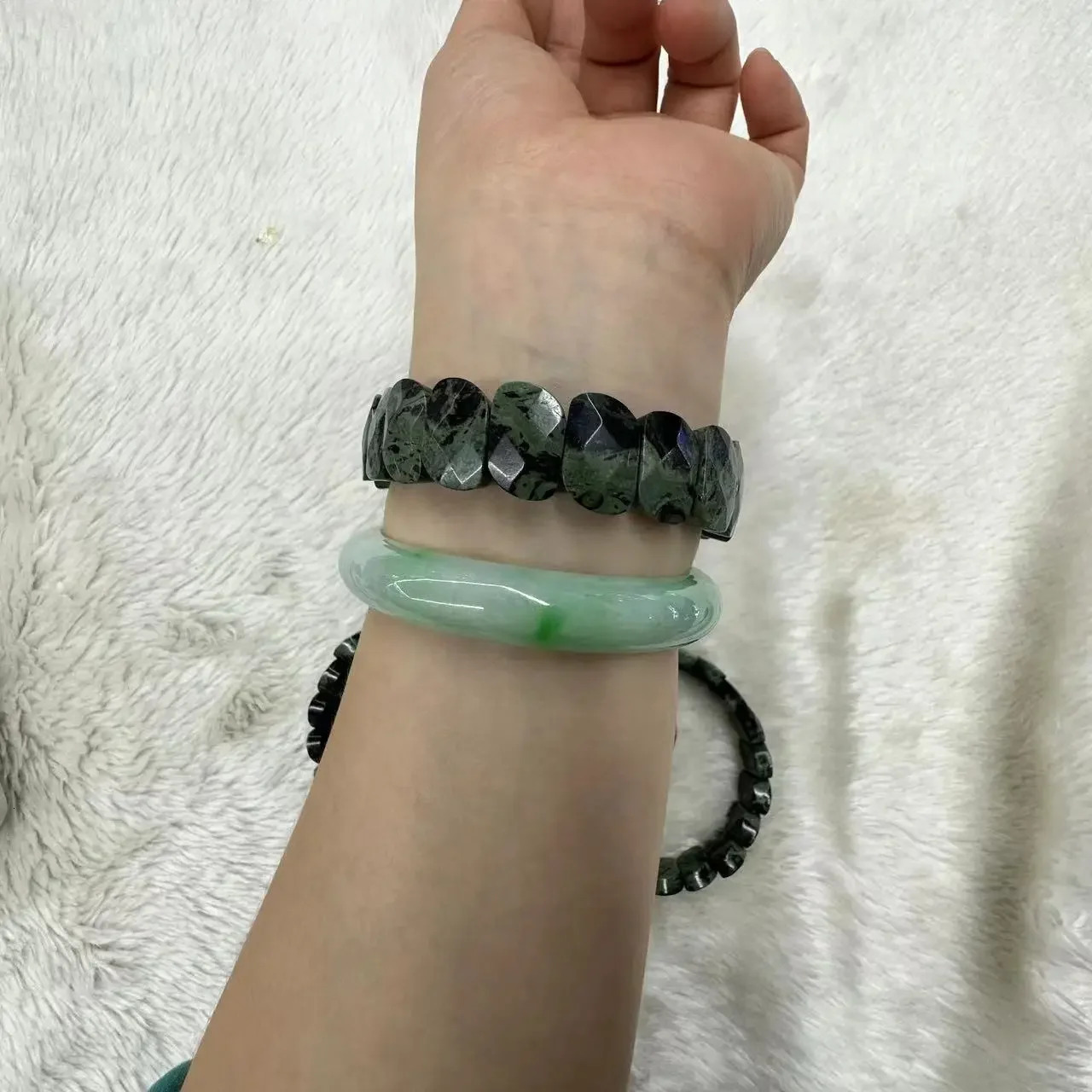 Natural Kambaba Jasper Stone Beads Bracelet Natural Gemstone Bangle DIY Jewelry for Woman Gift Wholesale 241017