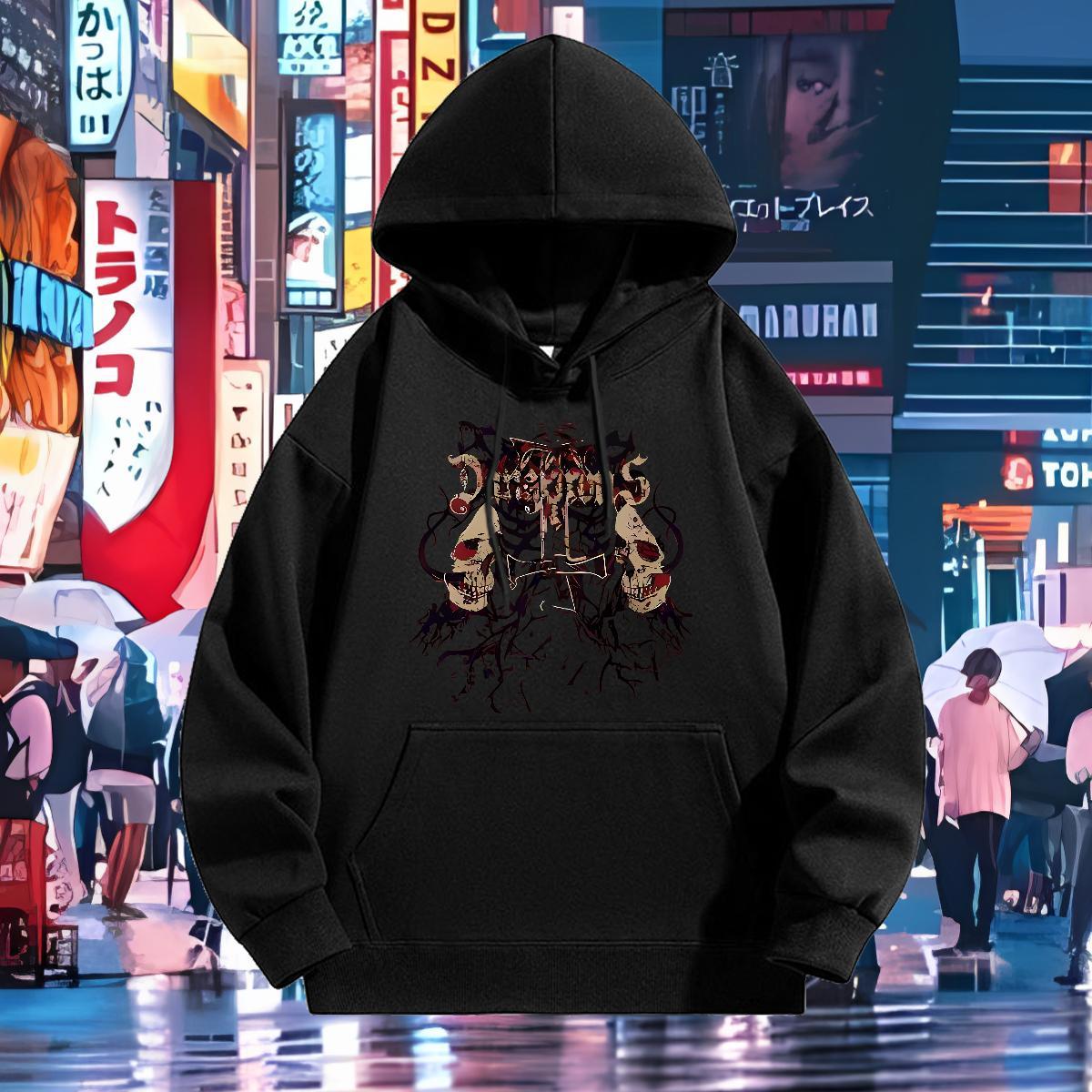 Classic Hoodie Long Sleeve Soft Cool Design Men Clothes Hoodie Casual Pullover Hoodie Black Plus Size Thick Fleece