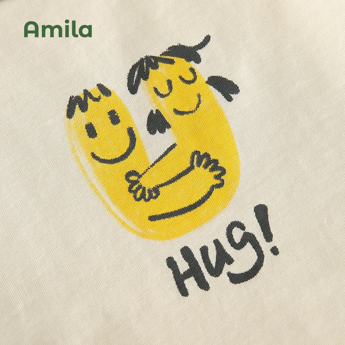 Amila Childrens Cothing Family Hortsleeved Tshirt Parentchild Wear Summer Outing Season Cotton Tops 241017
