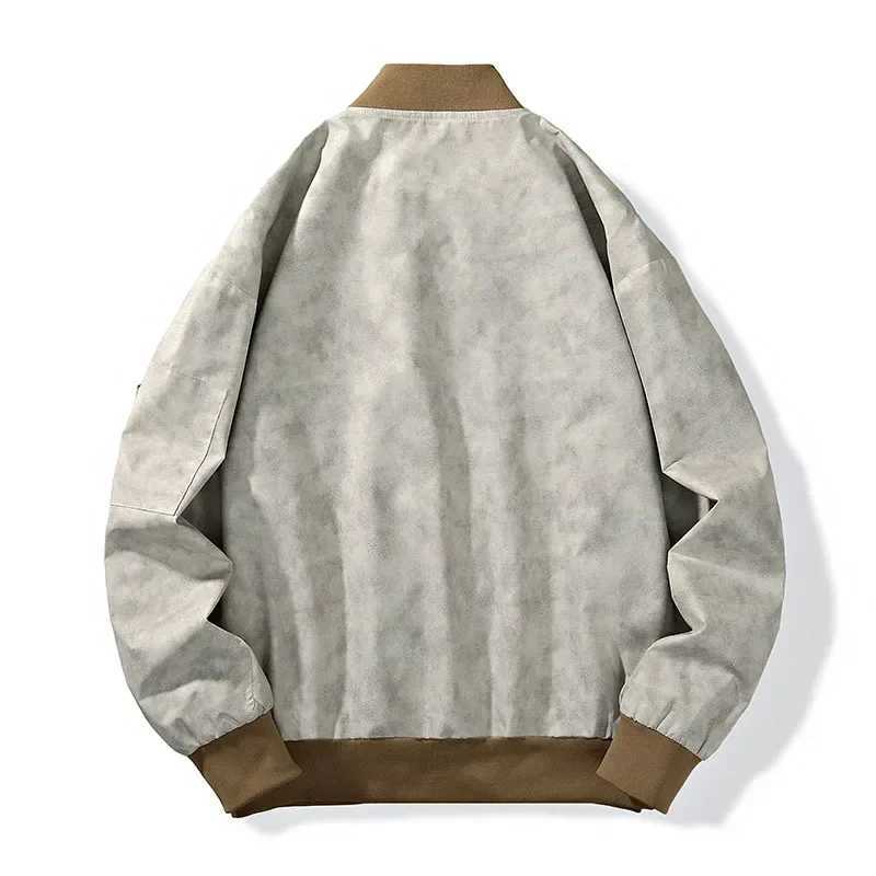 New mens bomber jacket fashionable streetwear casual autumn baseball jacket mens jacket hip-hop jacket M241017