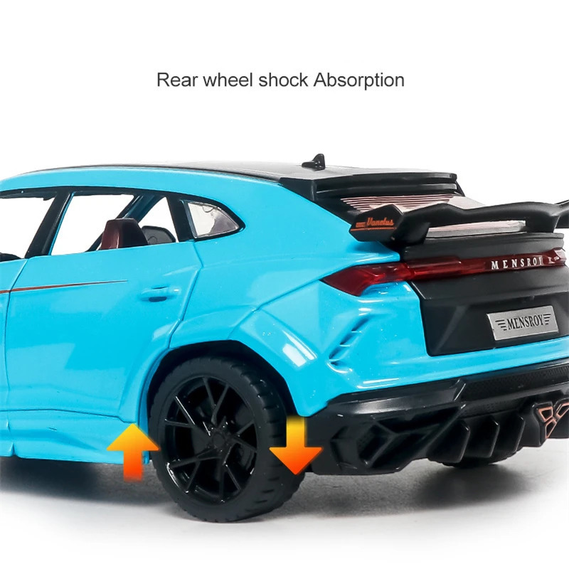 Free shipping 1 24 URUS SUV Alloy Modified Sports Car Diecast Metal Off-road Vehicle Model Silation Sound and Light Childrens Toy Gift 241016