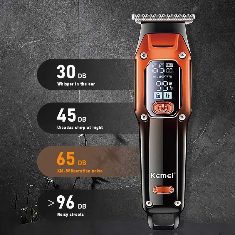 Kemei Barber Professional Electric Beard Barber Rechargeable Lithium Mens Hair Clipper W241017
