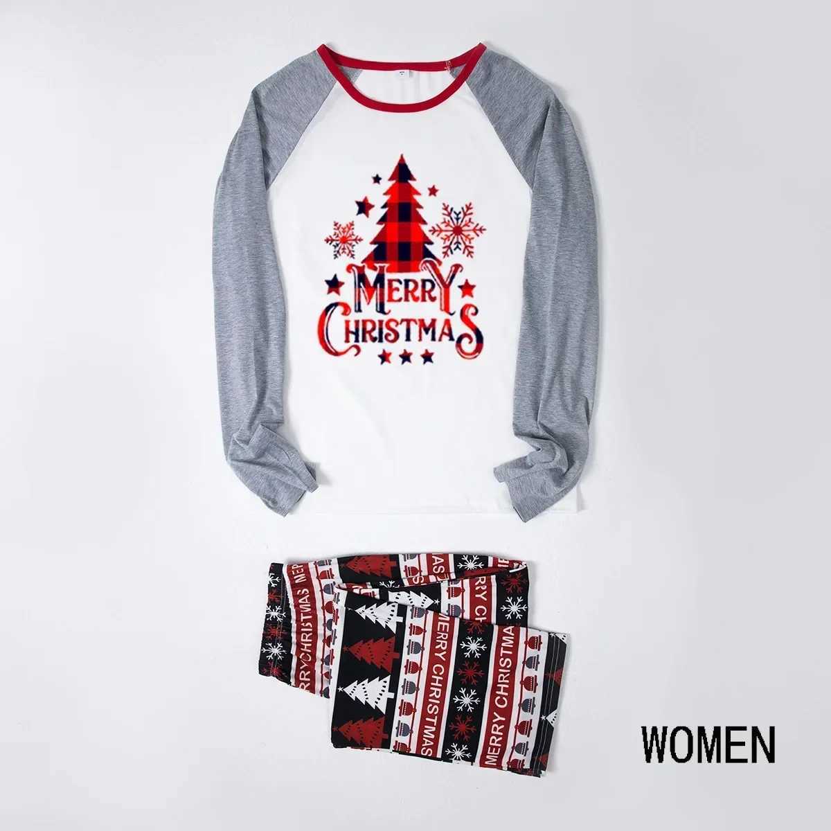 Christmas 2024 Christmas Tree allows printing matching clothing for families parents and children 2-piece sleepwear set sleepwear baby jumpsuit Pjs W2