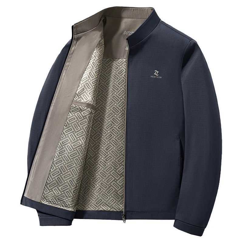 Autumn Jacket Mens Business Casual Blazer Jackets Lightweight Workwear Clothes Man Fashion Solid Color Coats Stand Collar Top X241017