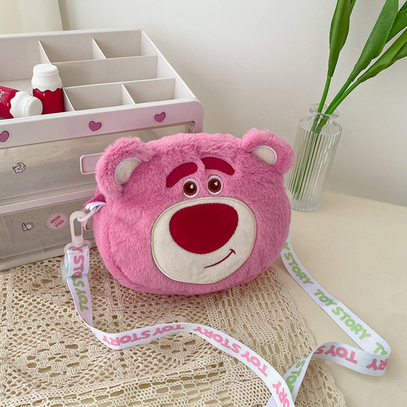 Fashionable New Cute and Fresh Doll Plush Toy Crossover Bag Women's Single Shoulder Crossbody Simple
