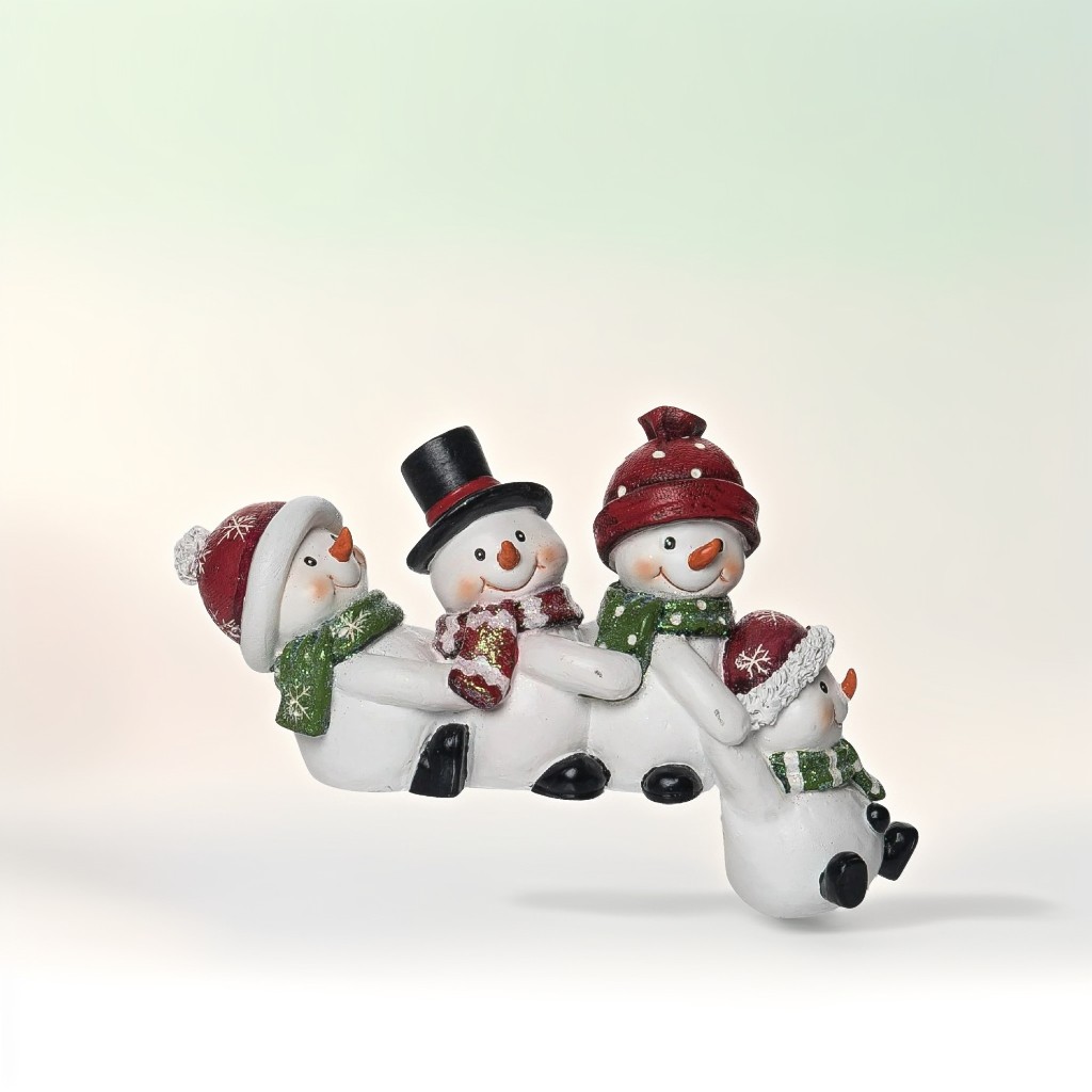 Christmas Christmas Decorations Bookshelf Collectible Christmas Snowman Statue, Funny Snowman Hanging on Shelf or Table Edge