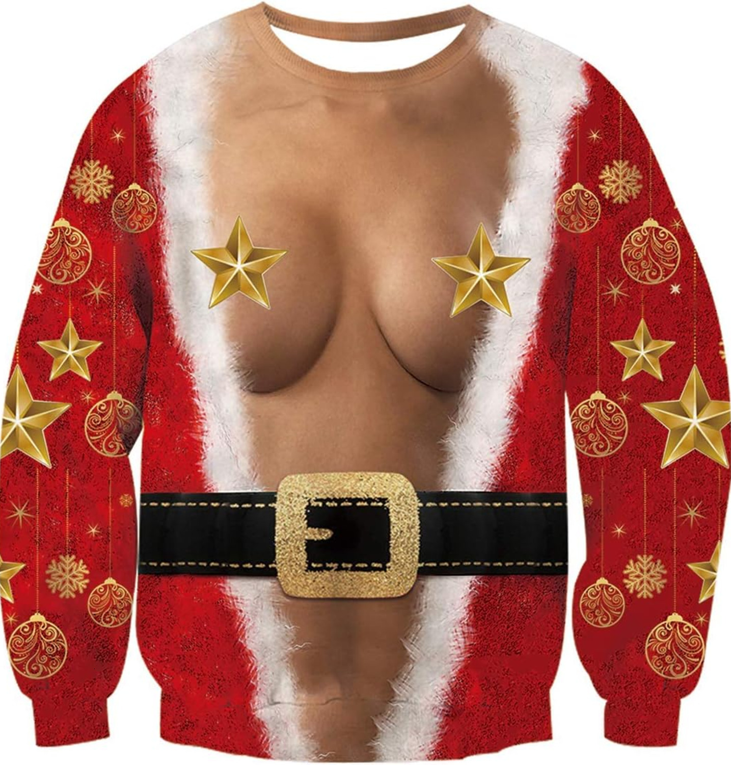 Long Sleeve Shirts for Men sweatshirt Unisex Ugly Christmas Crewneck Sweatshirt Novelty 3D Graphic Long Sleeve Sweate Tee Streetwear Casual tops cloth