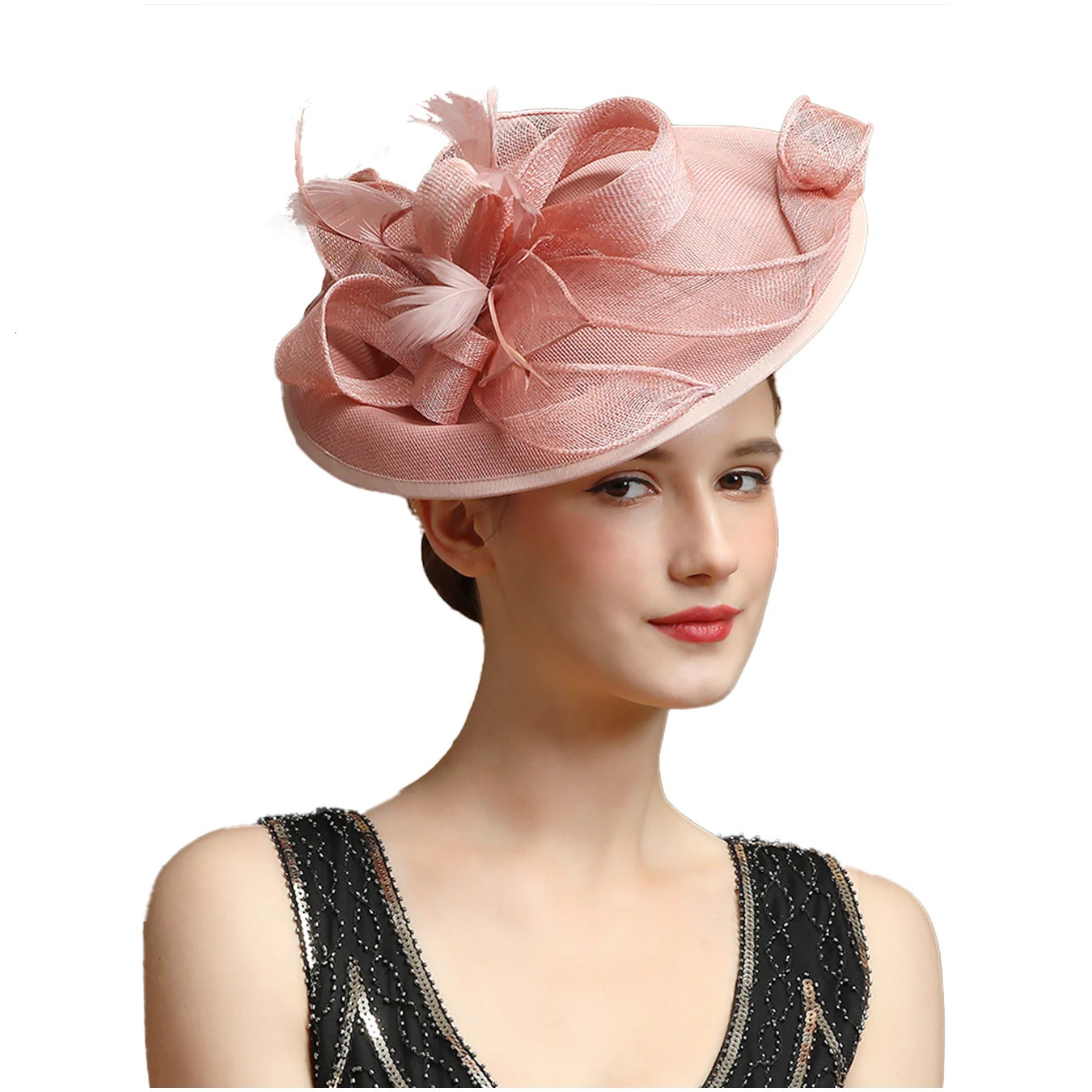 Christmas Sinamay Fascinator Carnival Perfect Wedding Hat Multi Color Unique Derby Party Hat Headpiece 241009