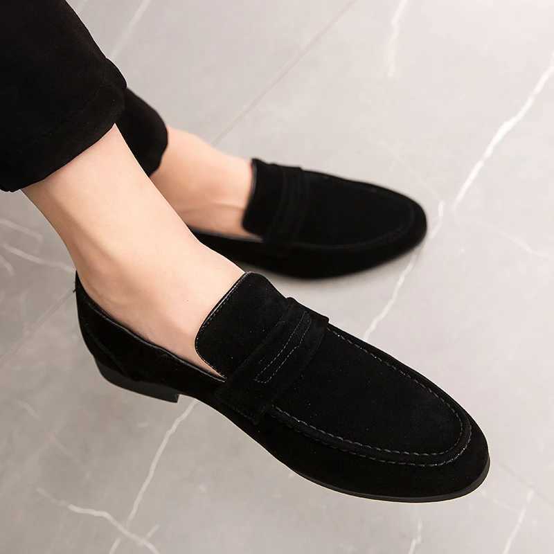Spring Casual Genuine Leather Suede Loafer Shoes Mens Soft Trends Nighlub Shoes Man Footwear for Man Fi FlatsXJ250118