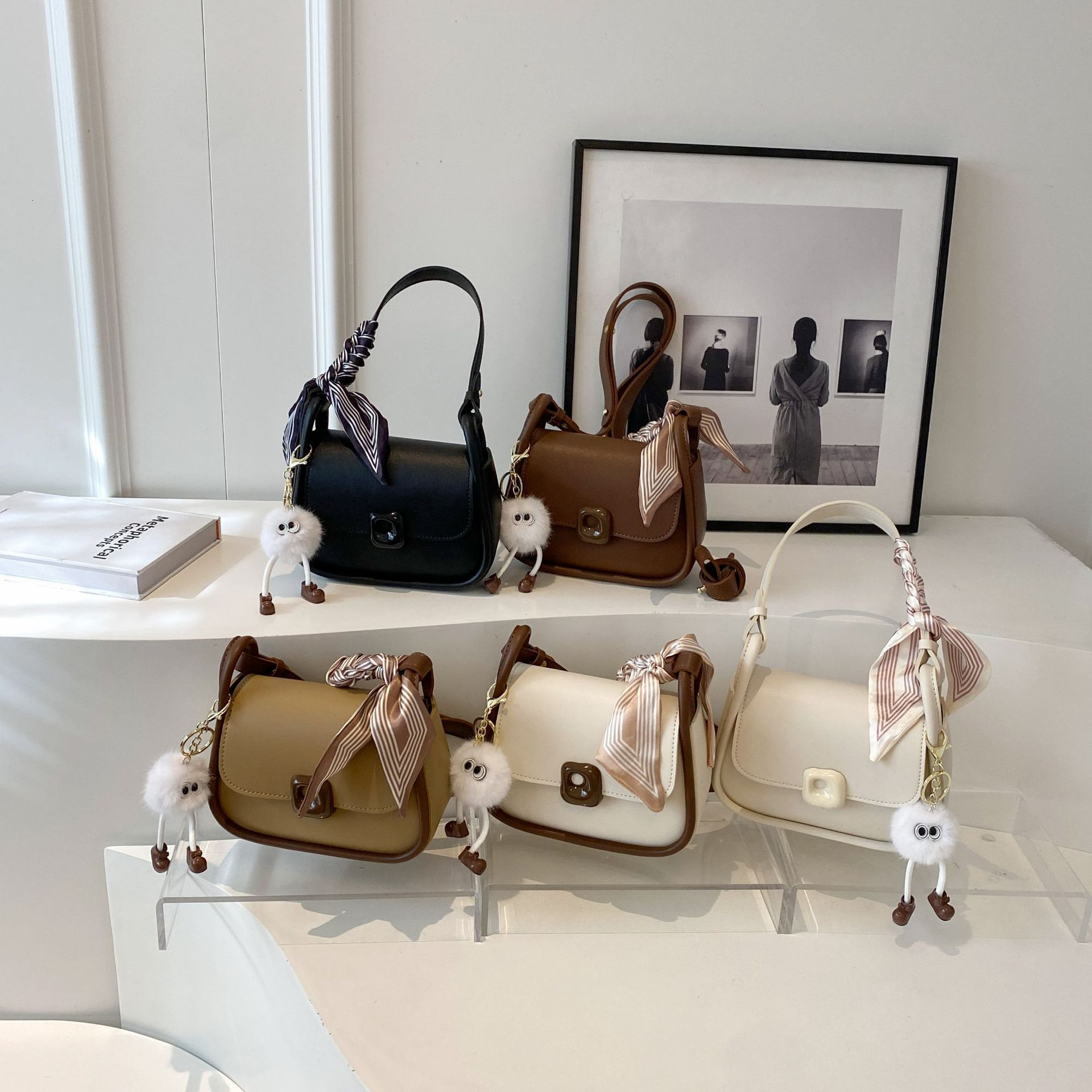 New Light Luxury Bow Single Shoulder Style High Quality Underarm Bag, Unique Trendy Crossbody Bag