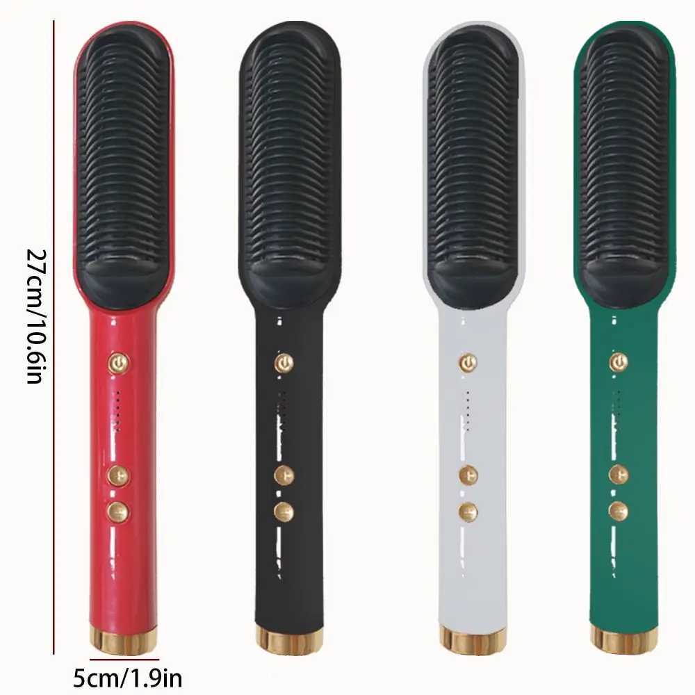 Professional Heating Comb Hair Straightener Brush Negative IonNot Hurt Hair Portable And Heating Electric Straightening BrusXJ241016