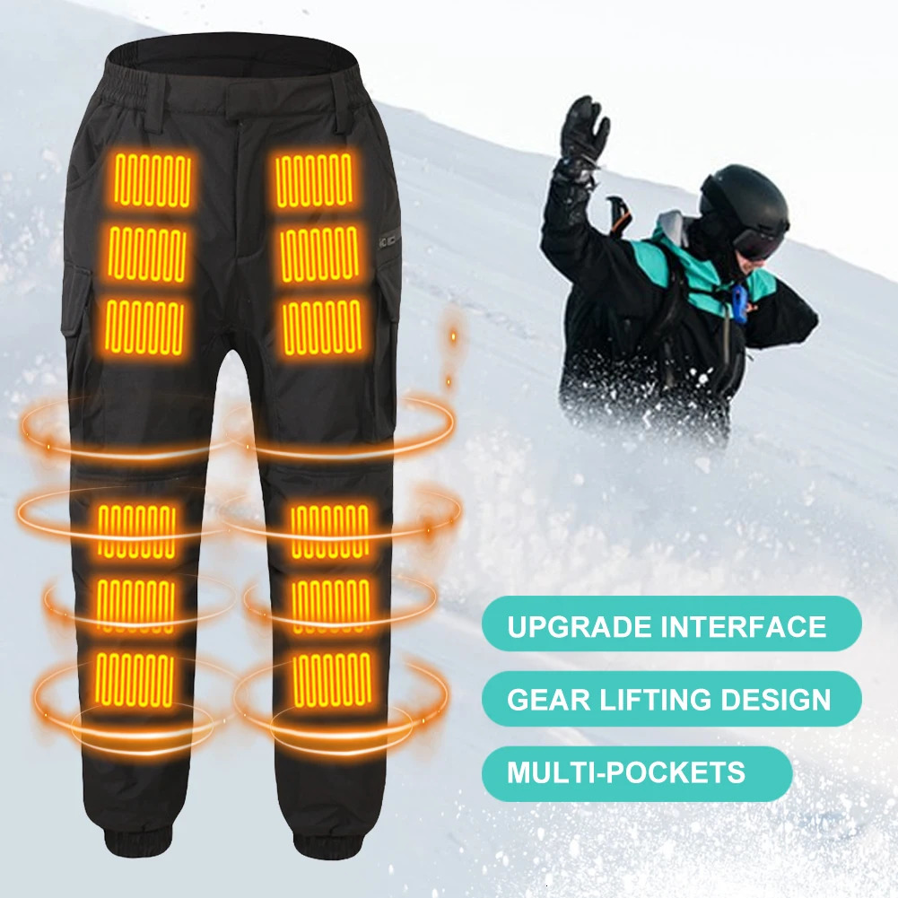 1810 Zones Winter Thermal Hiking Pants Heating Underwear USB Electric Heated Ski Wear Heater Sports 241007