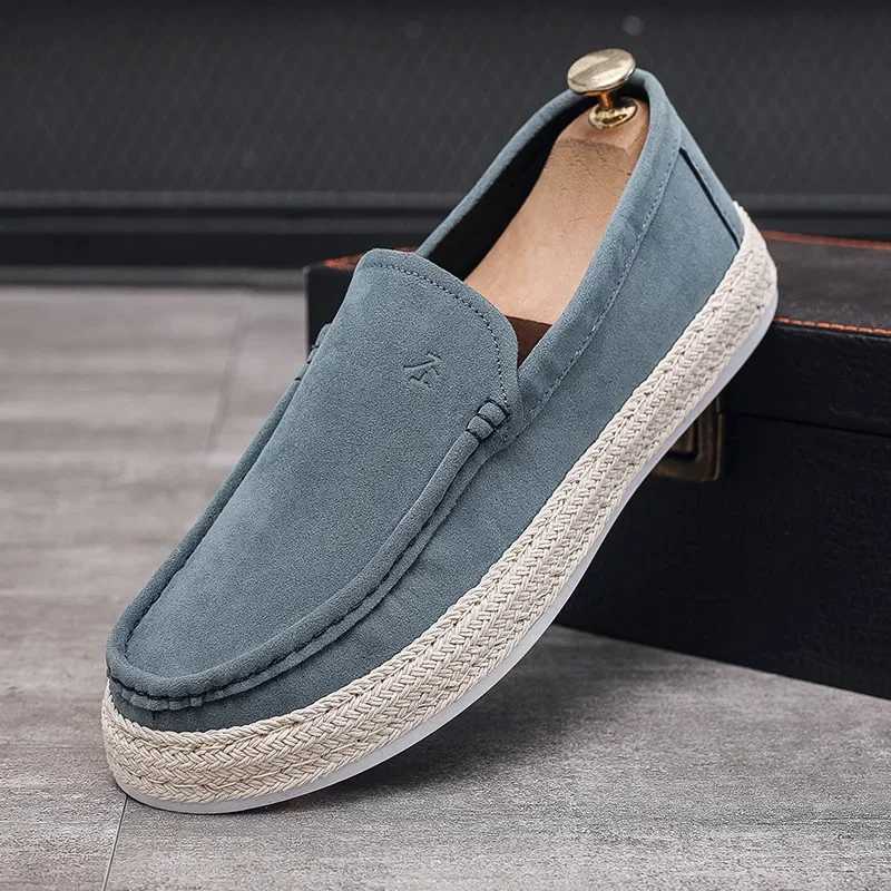 Casual Shoes for Men Fi Mens Suede Loafers New Comfortable Soft Male Board Shoes Hard Wearing Mens Flats Chaussure Hommes XJ250614