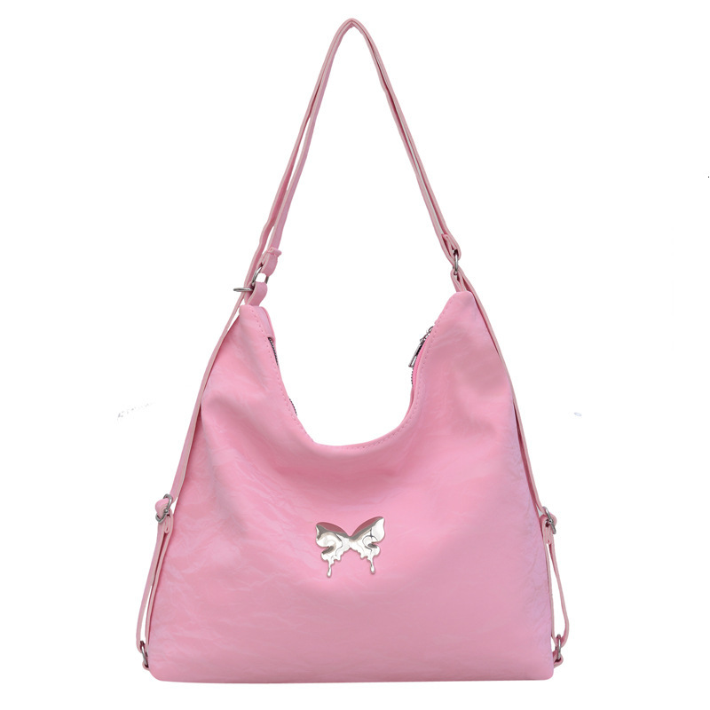 Women's handbag new single crossbody large capacity version butterfly simple double shoulder tote chain casual