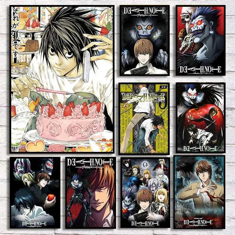 HD Classic Japanese Anime Death Note Family Canvas Painting Retro Style Posters and Prints Wall Art Picture for Room Home DecorXJ241016
