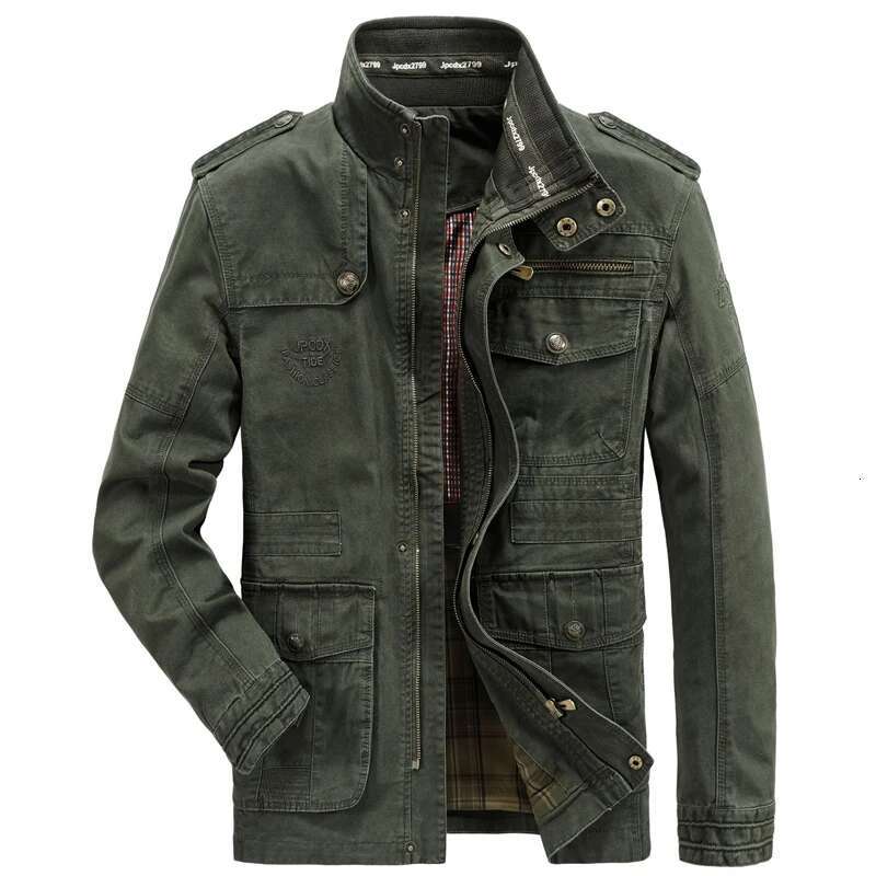 Plus Size 7Xl 8Xl Jacket Men Spring Autumn Cotton Outdoor Multi-Pocket Mens Jackets Casual Coat Male Chaqueta Hombre