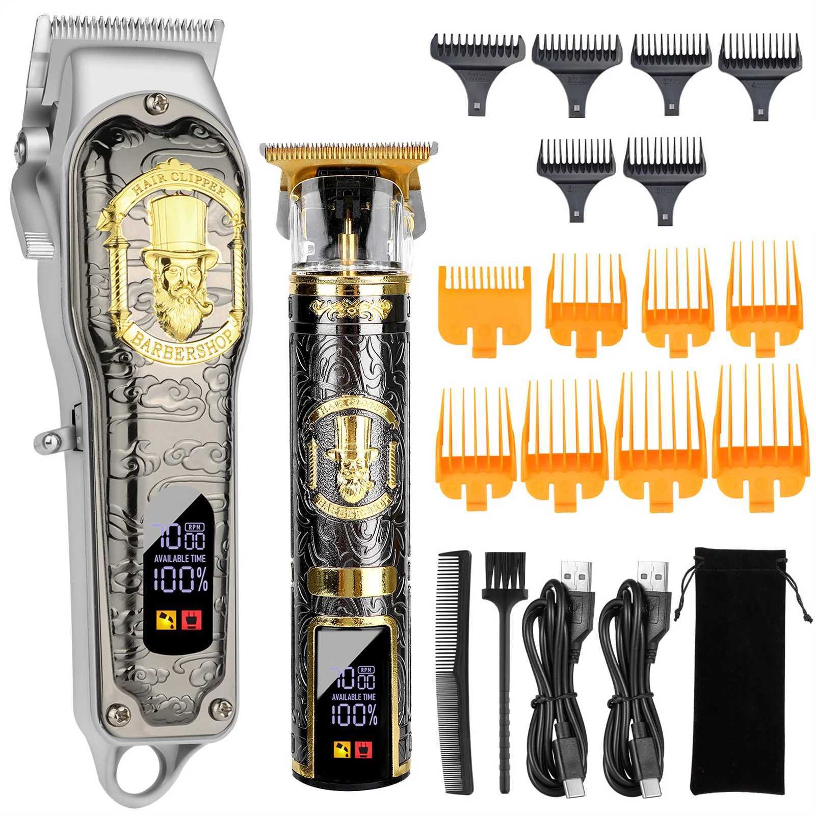 2 household salon electric hair clippers with digital display for hair cutting and beauty purposes W241017