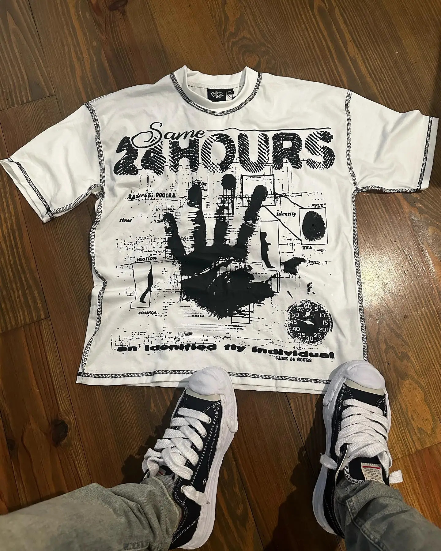 Men Women Pink Hip Hop Print Loose T Shirts Personality Embroidery Casual Street Tee Couple Stripe Patchwork Short Sleeve Y2k 241017