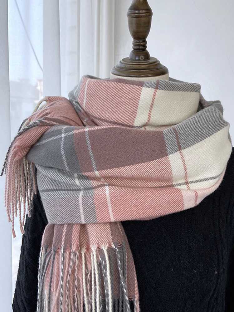 New Sweet Retro Scarf Winter Warm Womens Mens Prefabricated Plain Scarf Warm Pashmina Flawless M Foil Packaging Shawl Unisex Style X241017