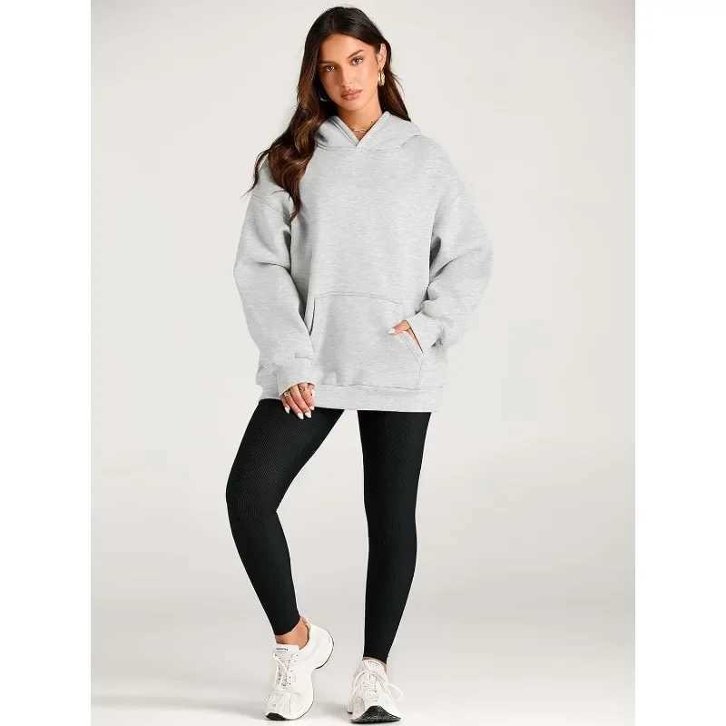 Trendy Queen Womens Oversized Hoodies Fleece Sweatshirts Long Sleeve Sweaters Pullover Fall Outfits with PocketX241016