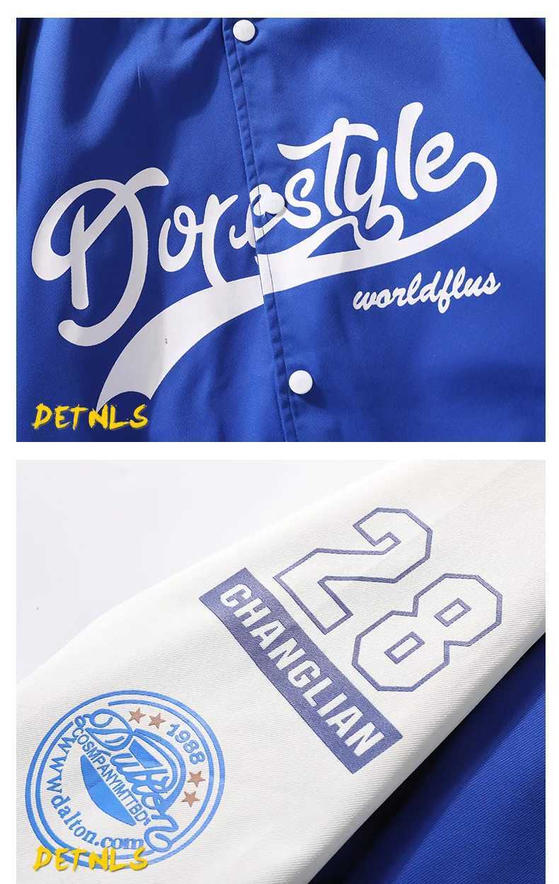 Autumn baseball uniform mens letter embroidery fashion street mens jacket trend retro casual jacket street clothing M241017