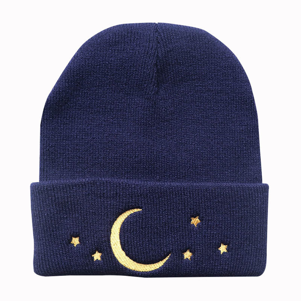 Europe-America Style Knitted Woolen Hoodie Cap Featuring Stars & Moons
