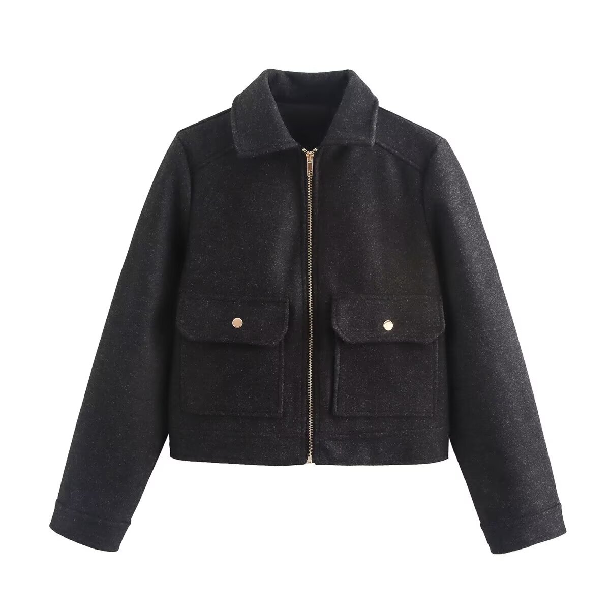 Women's Jaquetass Femininas Cargo With Button Long Sleeve Outwear Solid 2024 Inszart Bombers Jackets Coat