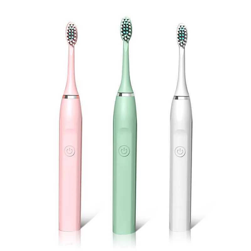 Adult electric toothbrush battery version sonic vibration travel toothbrush IPX7 waterproof dental whitening with brush head M241017