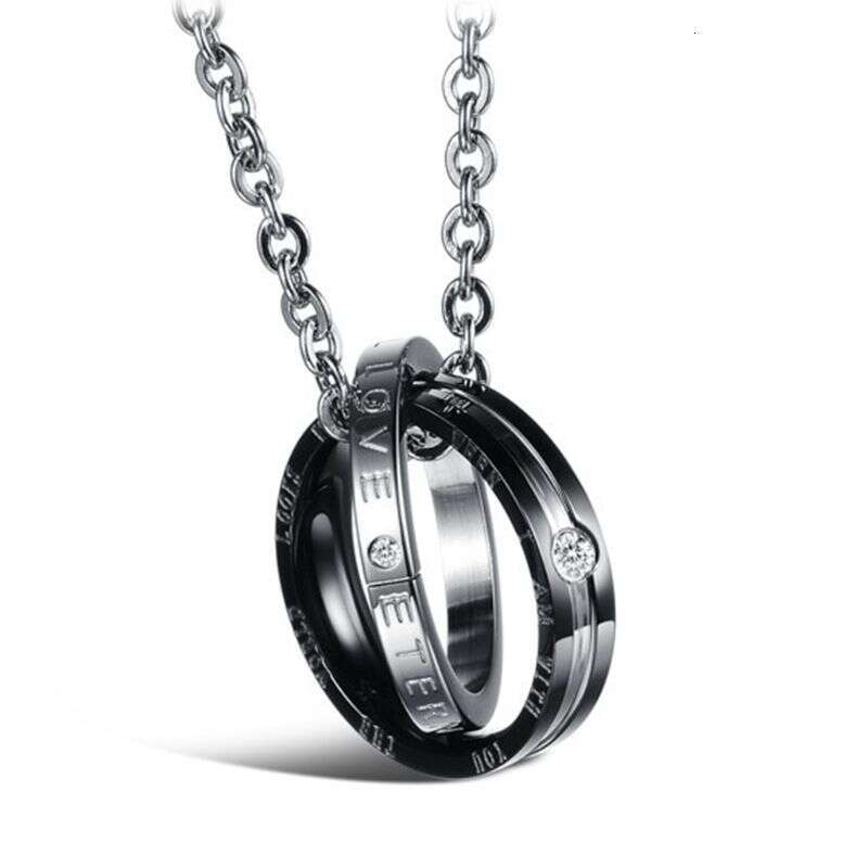 Eternal /1Pc 2 Pcs Love Buckle Couples Pendant Necklace Titanium Steel Christmas Gift