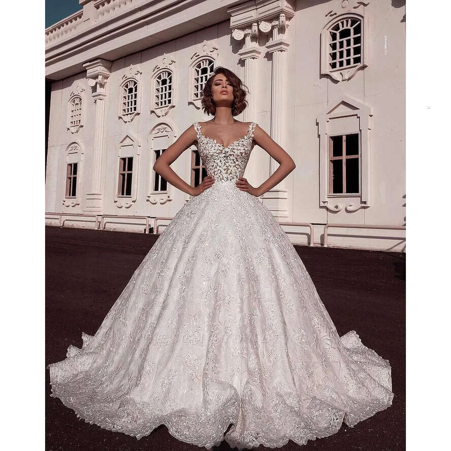 Lace Dubai Arabic Full Ball Gown Wedding Dresses Mhamad Sexy Off Shoulder Appliqued Sequined Long Vestidos Bridal Gowns Bc2482 s