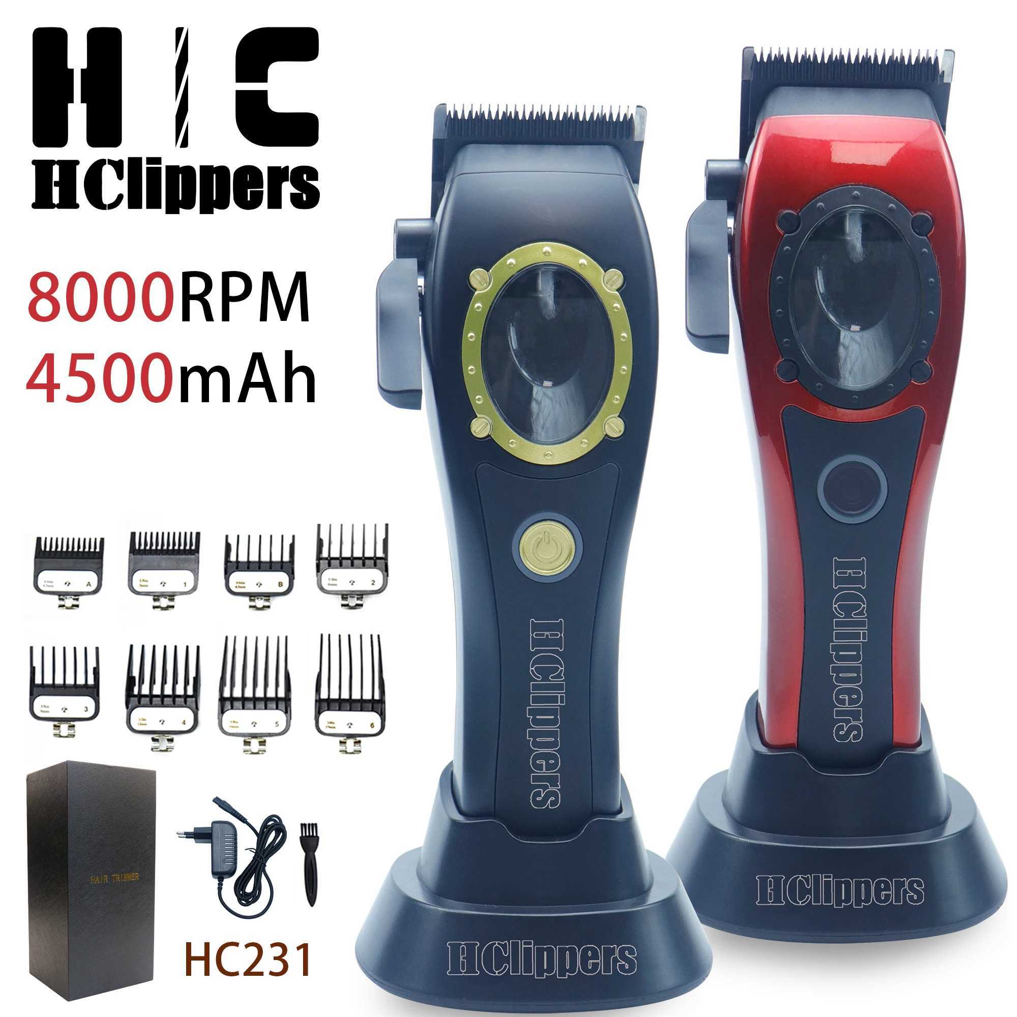 HClippers HC231 Professional Mens Electric Hair Clipper with 8000RPM 4500mAh Large Capacity Battery Hair Clipper W241017