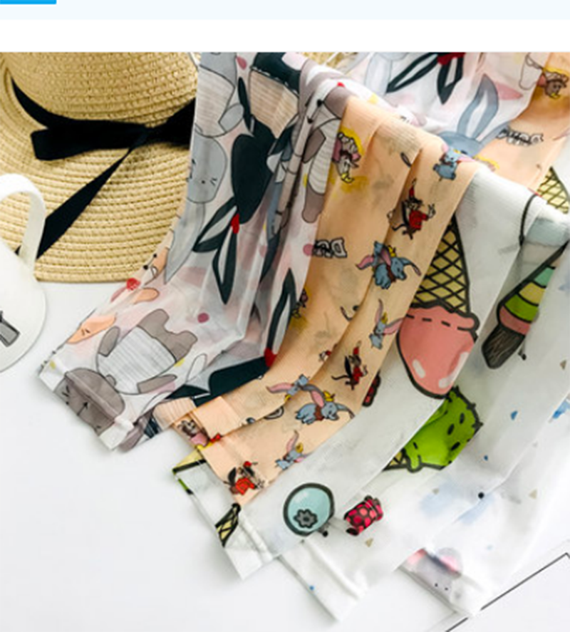 Printed ice silk ice sleeve female sunscreen hand sleeve arm sleeve sleeve set loose versatile wholesale
