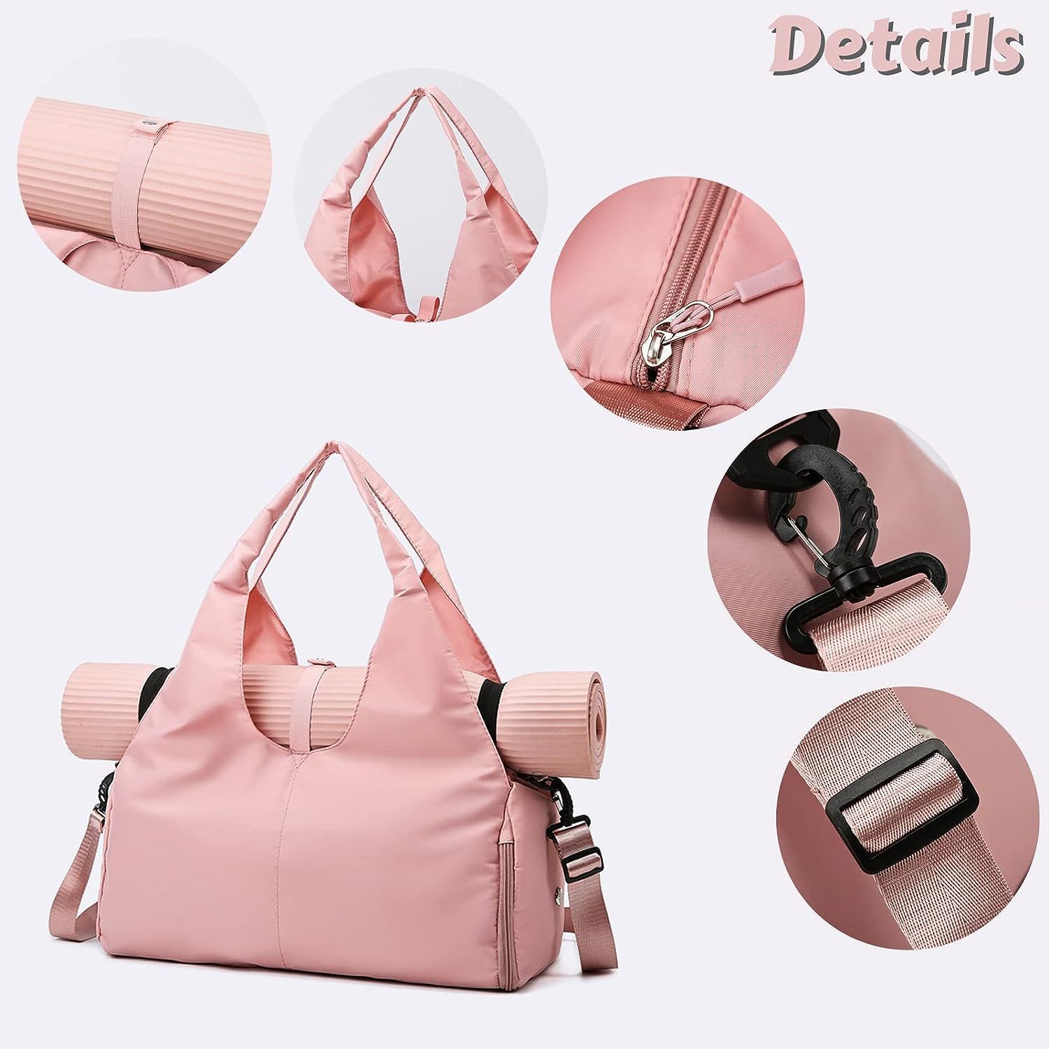 Yoga bag Women's sports fitness bag dry wet separation wear-resistant large capacity storage travel bag