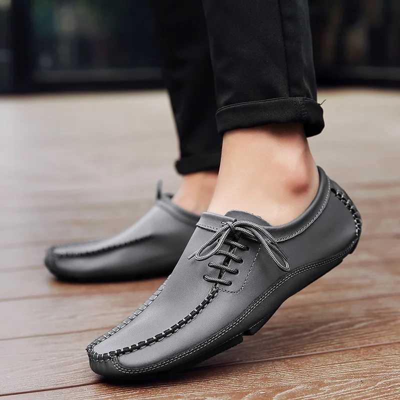 Genuine Leather Men Casual Shoes Fi Loafers 2021 Newly High Quality Handmade Boat Shape Driving Shoes Man Zapatos De HombreXJ250118